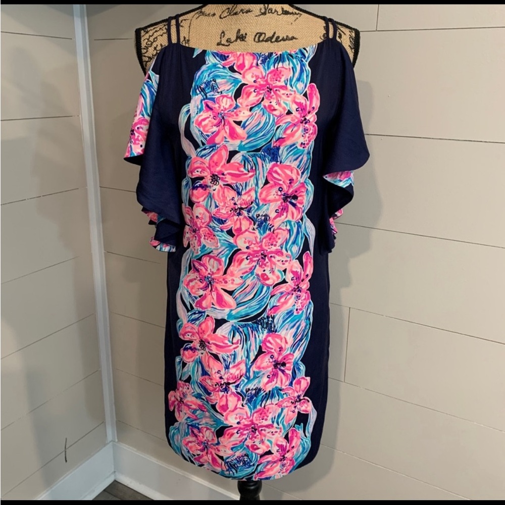 Lilly Pulitzer Pink and Blue Floral Dress